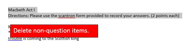 Copy and paste the text from the Word document onto the form on the