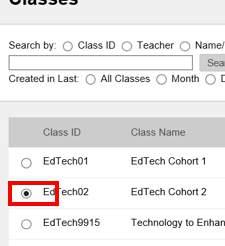 To copy an already-created assignment, rubric, or test within Blackboard, enter the class from which you would like to copy the items. 2.