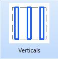 11.8 Verticals 45 The Verticals option allows you to place verticals members in the secondary panel. This is option you can save in a secondary template.