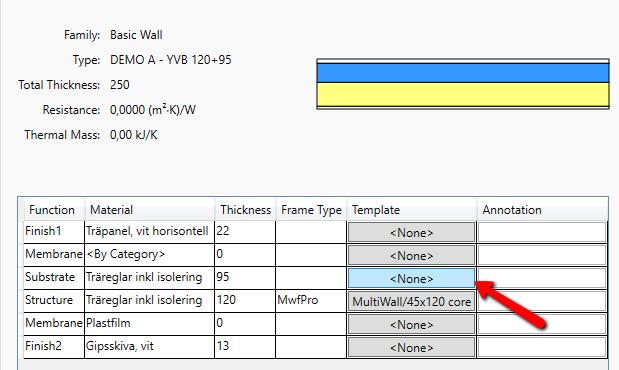 1.1 Wall Type Map 5 In the Wall Type Map menu is where the user binds a template to a layer of the wall type.