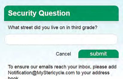 Answer the Security Question