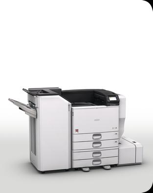 High productivity The SP 8300DN has a warm-up time of less than 25 seconds and prints 50 A4 pages per minute. Its first print is available in less than 3.5 seconds. A USB/SD slot enables casual users to print easily from flash drives and memory cards.