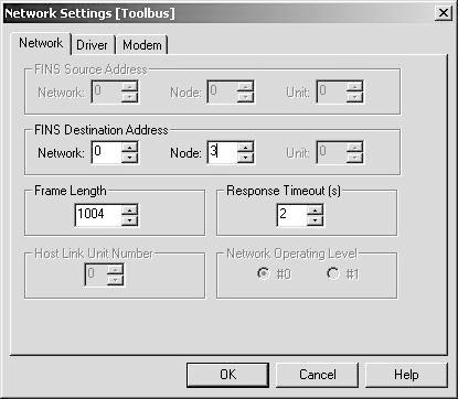 Operating Procedures Section 11-2 5. Click the OK Button to close the dialog box. 6. Input the unit number (0 to 15) of the FL-net Unit to be connected in the Communication Setting Dialog Box. 7.