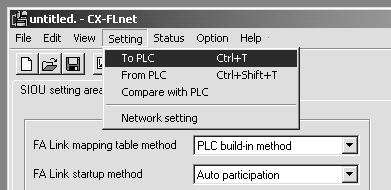 Operating Procedures Section 11-2 Downloading FL-net Setup from the Computer to
