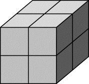 This cube measures 3 units on each edge. 3. How many small cubes make up the large cube? 4.