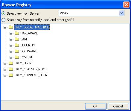 CHAPTER 2 Standard Reports (Working with Reports) Step 2 The Browse Registry dialog box appears.