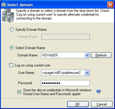 Chapter-5-Configure ARKWE-Configuration Settings 4) Specify user name and the corresponding password to connect to the specified domain.
