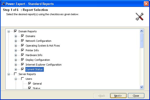 This will bring up the Step 1: Report Selection 1) Select the report(s) using the checkboxes to the left of the reports. You may select any number of reports to run in a single task.