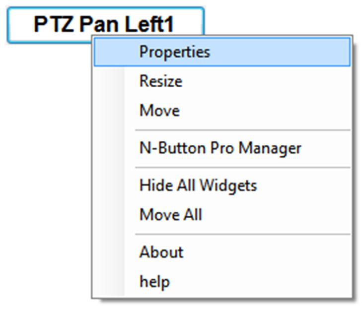 appearance for PTZ Button widgets.
