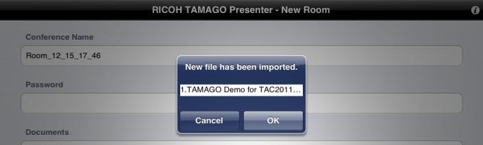 TAMAGO Presenter will be started and dialog will be displayed.