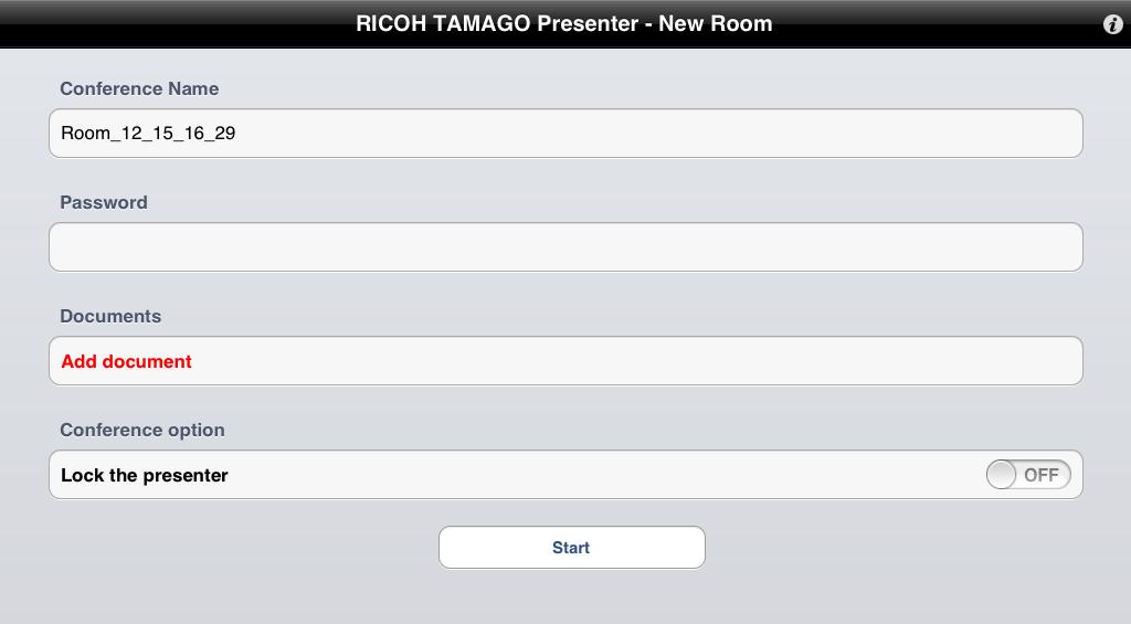 3. Hold a meeting After loading the meeting materials, you can create and start a meeting by using TAMAGO Presenter. 1. Tap the Presenter icon to start TAMAGO Presenter.