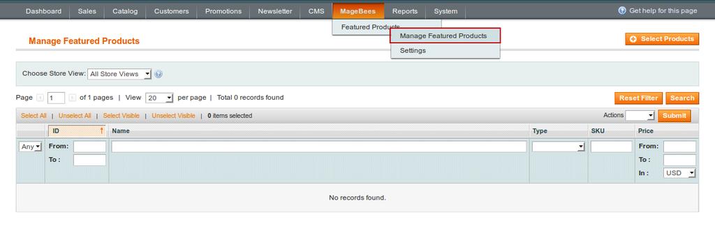 MANAGE FEATURED PRODUCTS Step-1 Go to admin