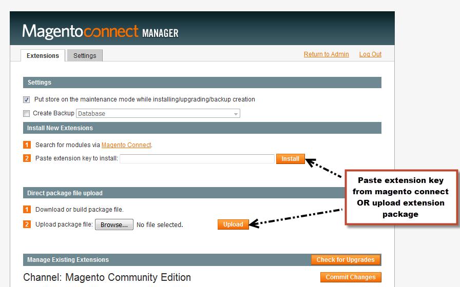 INSTALLATION Using Magento Connect: Step-1 Go to admin System Magento Connect Magento Connect Manager.