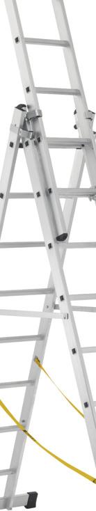 121-122) Anti-splay, perlon straps Two rigid locking bars Optimum stability thanks to extra-wide horizontal stabiliser bar Includes wall wheels for easier