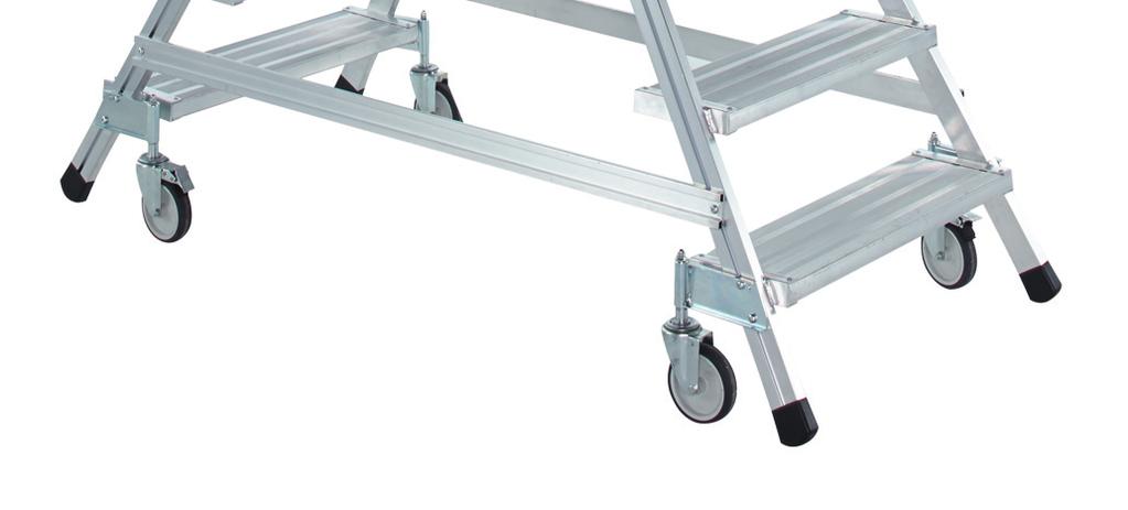 stiles Handy tool rack at the top of the stepladder Riveted non-slip feet Non-conductive: glass reinforced polyester (GRP) stiles Non-slip feet Double riveted