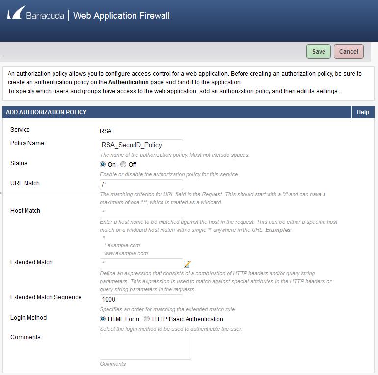 When there is an attempt to access a protected resource, the Barracuda Web Application Firewall presents a login page to authenticate the user.
