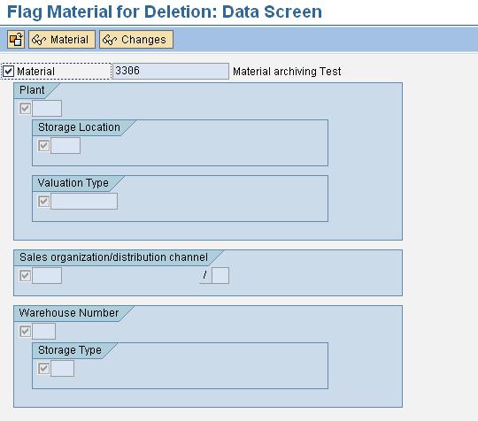 Select the Material Check box and system automatically