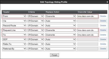 To add the Topology Hiding profile in the service provider direction, select Topology Hiding from the Global Profiles menu on the left-hand side: Select the default profile in the Topology Hiding
