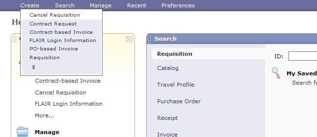 Creating a Requisition Click