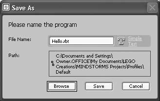 In the Create New Program box, enter Hello as the program name, and click the Go button, as shown in Figure 2-4.