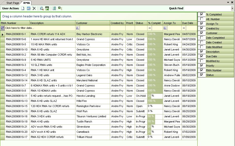 Introducing InFOREMAX DataGrid InFOREMAX utilizes a DataGrid control to present a tabular view of information.