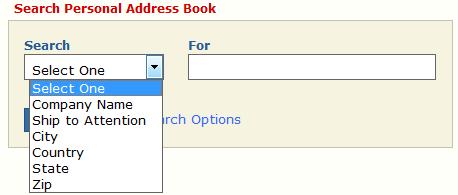 If there is only a single default address, it is selected for you. There could be multiple addresses displayed here for quick selection for shipping to your own address, your corporate office, etc.