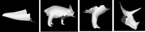 YAN et al.: ERROR-RESILIENT CODING OF 3-D GRAPHIC MODELS VIA ADAPTIVE MESH SEGMENTATION 863 Fig. 4. Pieces of the Dinosaur model obtained by using the multiseed traversal algorithm.
