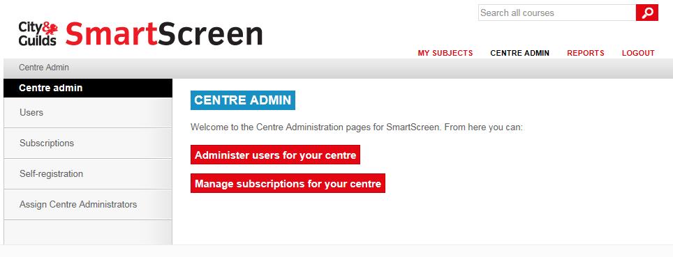 Ensure the login is a valid Centre Administrator. 2.