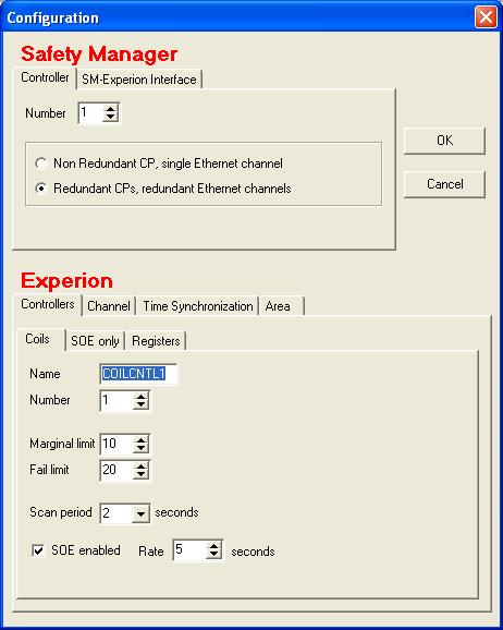 INTEGRATING SAFETY MANAGER WITH AN EXPERION SERVER 4 On the Safety Manager Controller tab: a b c Choose the controller number of the Safety Manager. Choose the appropriate redundancy option.