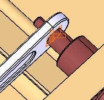 Exercise 6B (4/11) 5. Create Fastened Connection between Handle Block and Connection Rod. Use Surface Contact assembly constraint to apply Fastened Connection Property. a. In Face To Face Connection Properties toolbar, click on Fastened Connection Property icon.