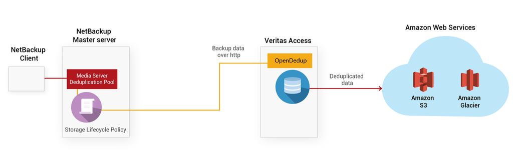 Veritas Access can move this data to supported public clouds, based on the LTR policy configured.