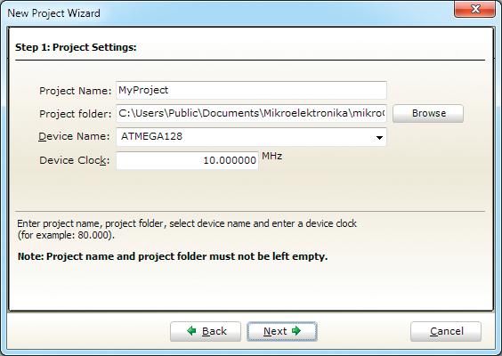 Step 1 - Project Settings First thing we have to do is to specify the general project information.