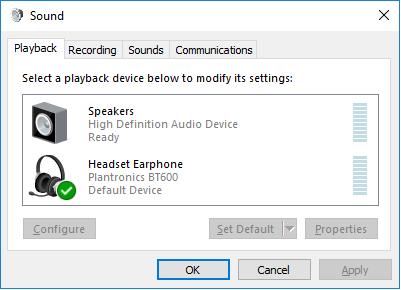 6. Configure Avaya Equinox for Windows Connect the Plantronics BT600 Bluetooth Adapter to the