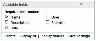 Restore Default restores the default set of queries and submits them. Save Queries saves the current set of queries as default for this page.