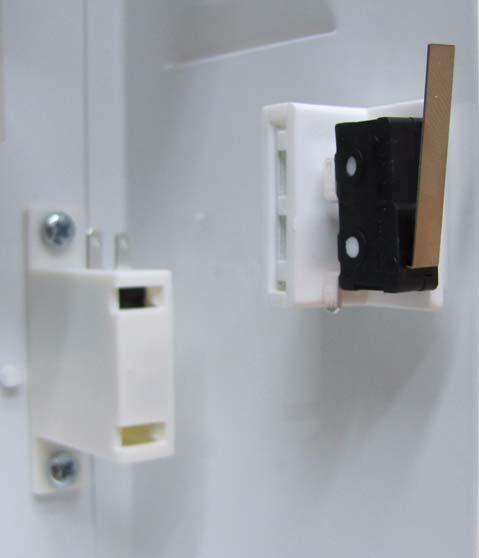 BEFORE AFTER 2. Install the wall tamper switch using the supplied bolts and nuts as shown in the following picture. 3.