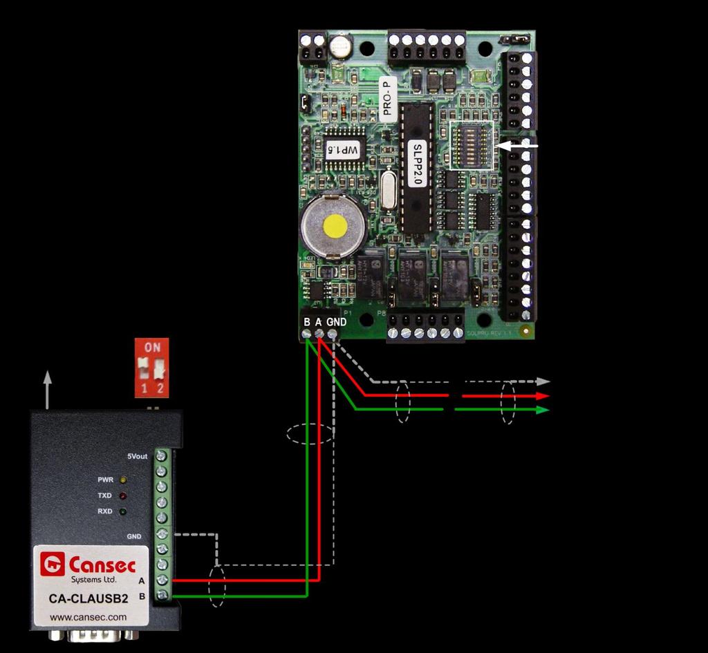 CLAUSB2 COMMUNICATIS WIRING SmartLock Controller NOTE: The EIA RS-485 standard does not permit T-Tap or Star connections.