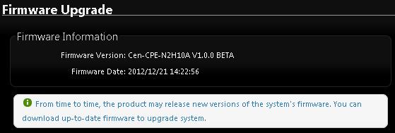 To upgrade system firmware, click Browse button to locate the new firmware, and then click Upgrade button to upgrade. 1.