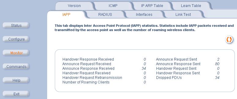 IAPP IAPP This tab displays statistics relating to client handovers and communications between