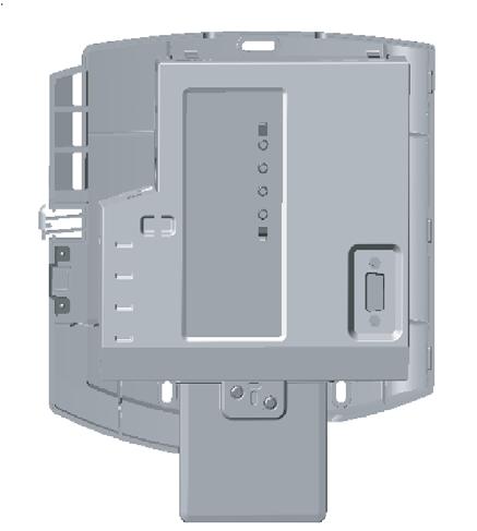 Additional Hardware Features Figure 2-13: AP Mounted on a Wall 14.Replace the front cover.
