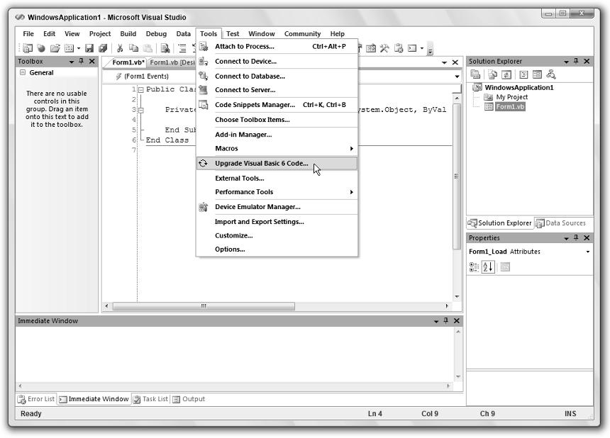 Chapter 1: IDE Figure 1-36: The Tools menu contains miscellaneous commands and commands that modify the IDE.
