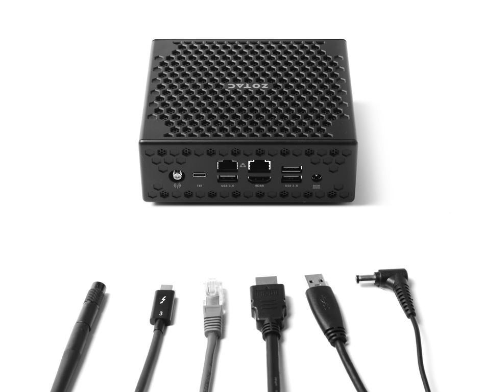 Setting up your ZOTAC ZBOX nano Please connect your peripherals before using your ZOTAC ZBOX nano 1 2 