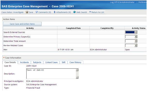 34 Chapter 5 Customizing SAS Enterprise Case Management Display 5.2 Customized Screen XML is used to describe user interface definitions.
