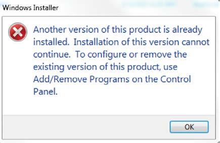 3.B. Uninstallation 1. Double-click the DNASetup.msi file. 2. If a Windows Installer message appears: 14182TA Figure 8. The Windows Installer message screen.