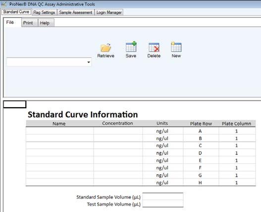 4.A. Adding a Plate Map, Sample Assessment or Flag Settings (continued) 14205TA Figure 30. The Standard Curve tab screen. 2.