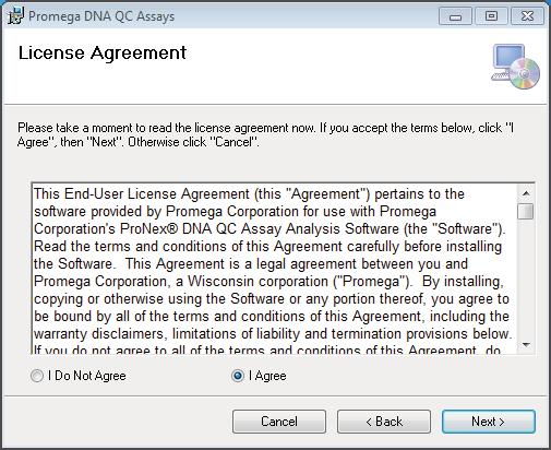 2. The License Agreement will be displayed. Read it and select I Agree. 14176TA Figure 2.