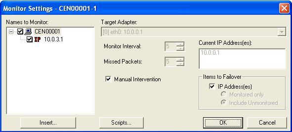 will assume that IP address during failover. Repeat this process for each IP address that is being monitored.