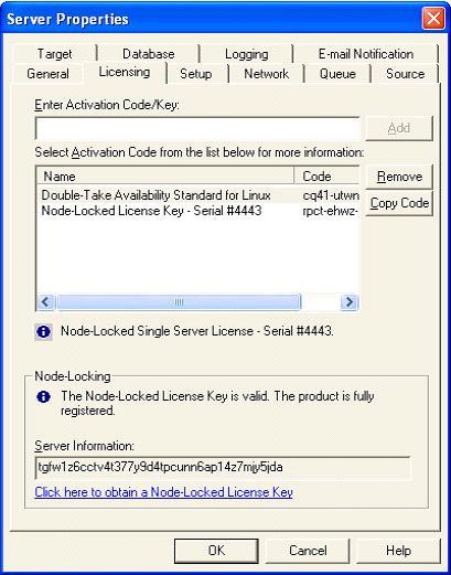 4. Enter a license key and click Add. Repeat for each license key. 5. Highlight an license key in the list to display any status messages for that key below the list display. 6.