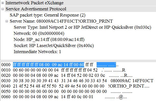 Layer 3 - IPX SAP Header - Details #sf17eu