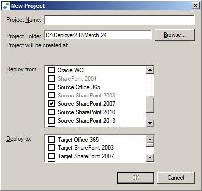 CREATING A NEW MIGRATION PROJECT Tzunami Deployer stores all the information related to a particular project in a Tzunami Deployer project.