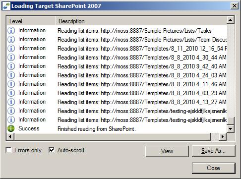 FREQUENTLY ASKED QUESTIONS AND TROUBLESHOOTING EXECUTION REPORT When Tzunami Deployer performs long operations, such as connecting to SharePoint and committing, an execution report appears.